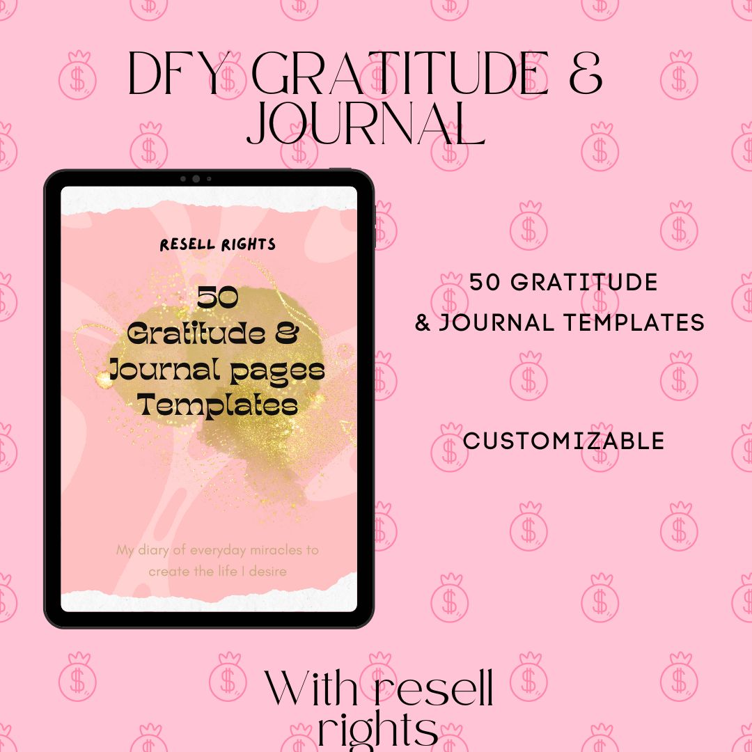 DFY 50 GRATITUDE & JOURNAL TEMPLATES (RESELL RIGHTS)