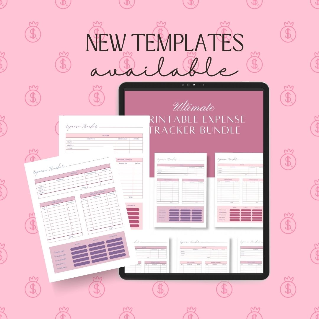 Pretty Expenses Tracker Printable ultimates
